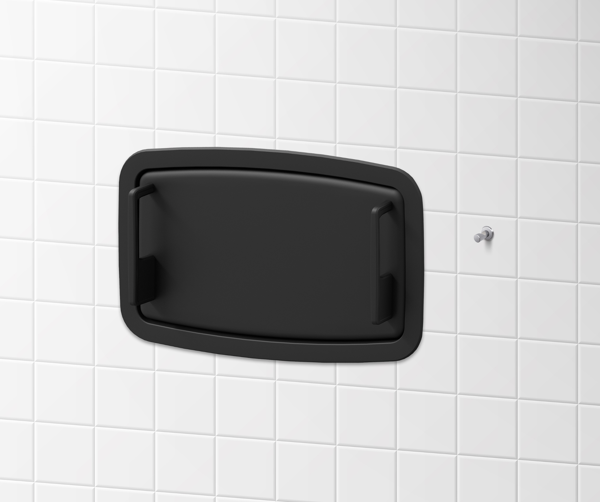 KB310-SSWM.MBLK Horizontal Wall Mounted Baby Changing Station - Colour Matte Black Stainless Steel
